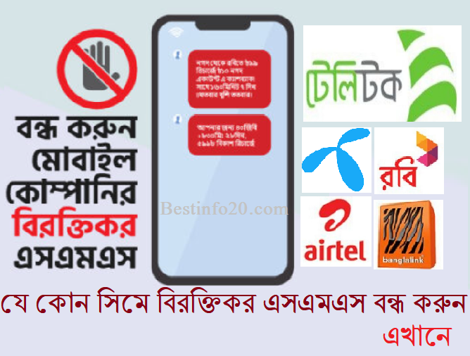 মোবাইলে বিরক্তিকর এসএমএস বন্ধ করার নিয়ম