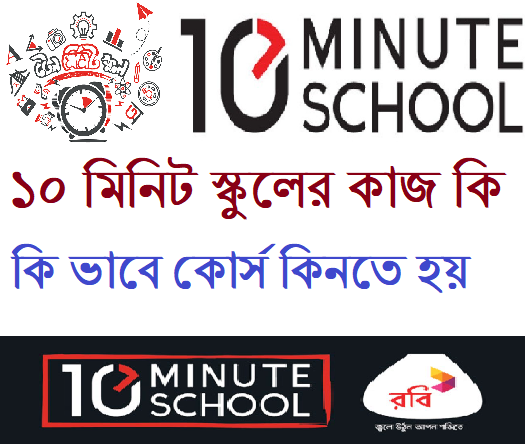 ১০ মিনিট স্কুলের কাজ কি। 10 Minute School কি ভাবে কোর্স কিনতে হয়।
