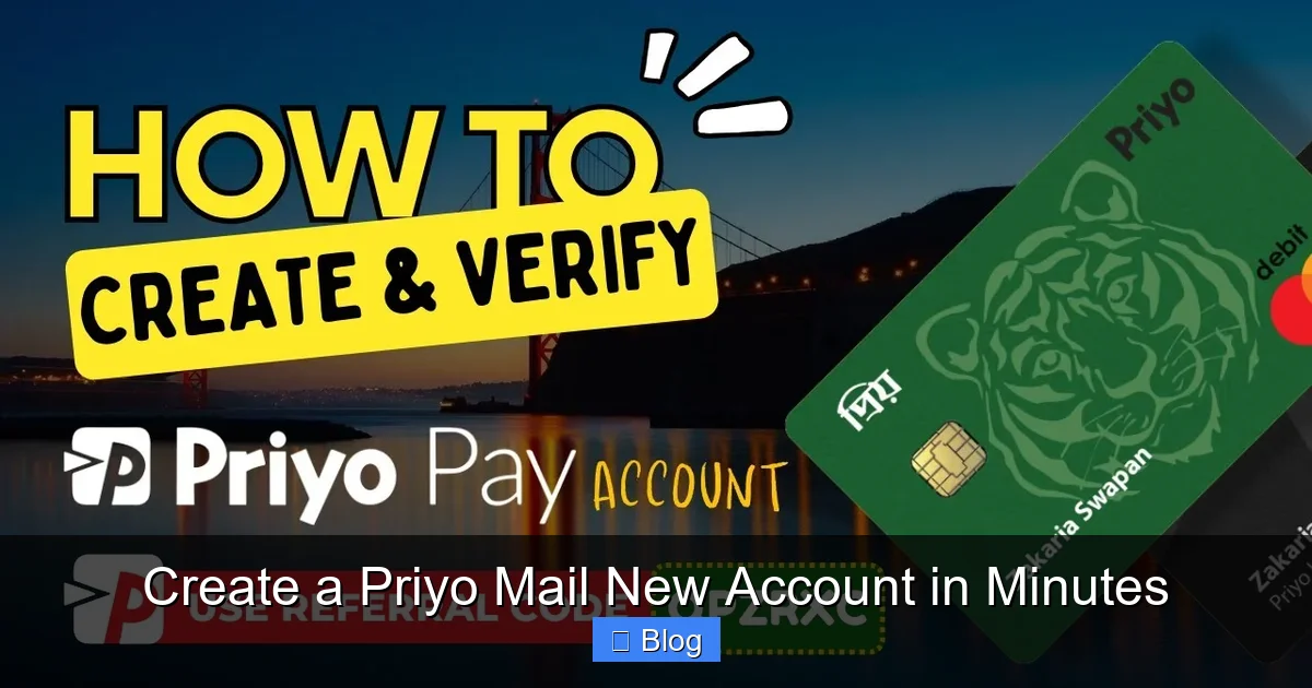 Create a Priyo Mail New Account in Minutes