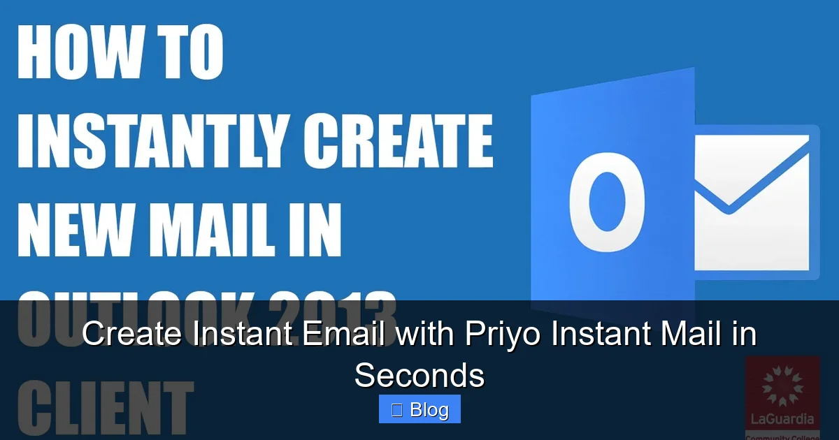 Create Instant Email with Priyo Instant Mail in Seconds