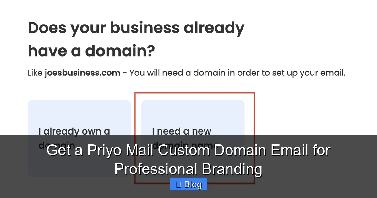 Get a Priyo Mail Custom Domain Email for Professional Branding