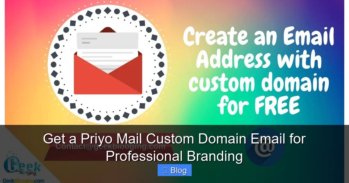 Get a Priyo Mail Custom Domain Email for Professional Branding