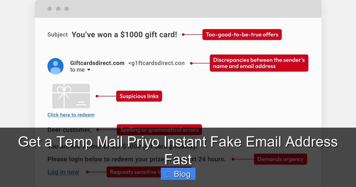 Get a Temp Mail Priyo Instant Fake Email Address Fast