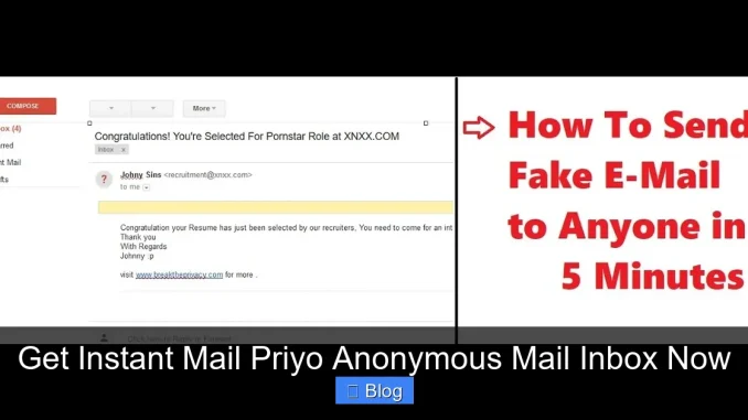 Get Instant Mail Priyo Anonymous Mail Inbox Now