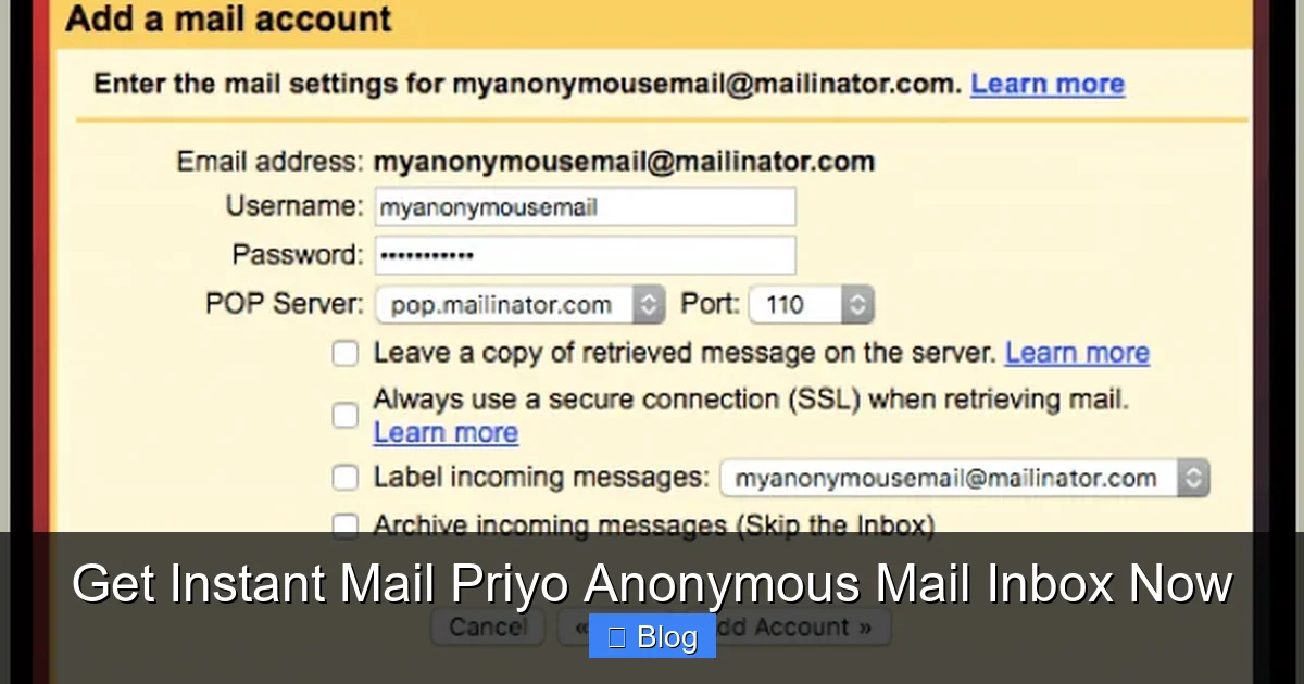 Get Instant Mail Priyo Anonymous Mail Inbox Now