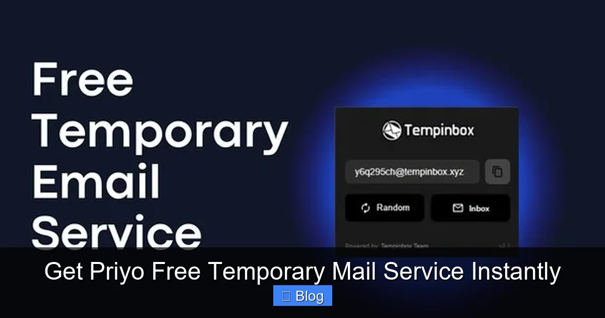 Get Priyo Free Temporary Mail Service Instantly