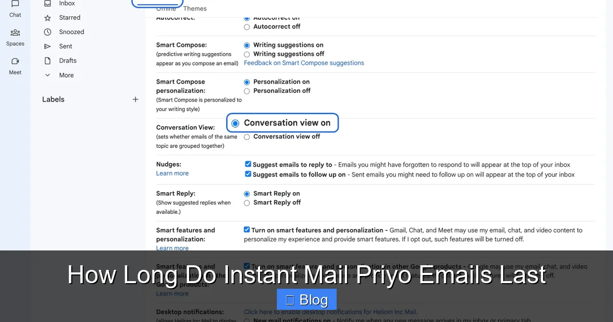 How Long Do Instant Mail Priyo Emails Last