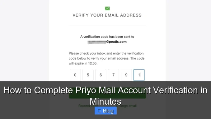 How to Complete Priyo Mail Account Verification in Minutes