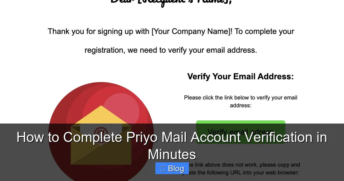 How to Complete Priyo Mail Account Verification in Minutes