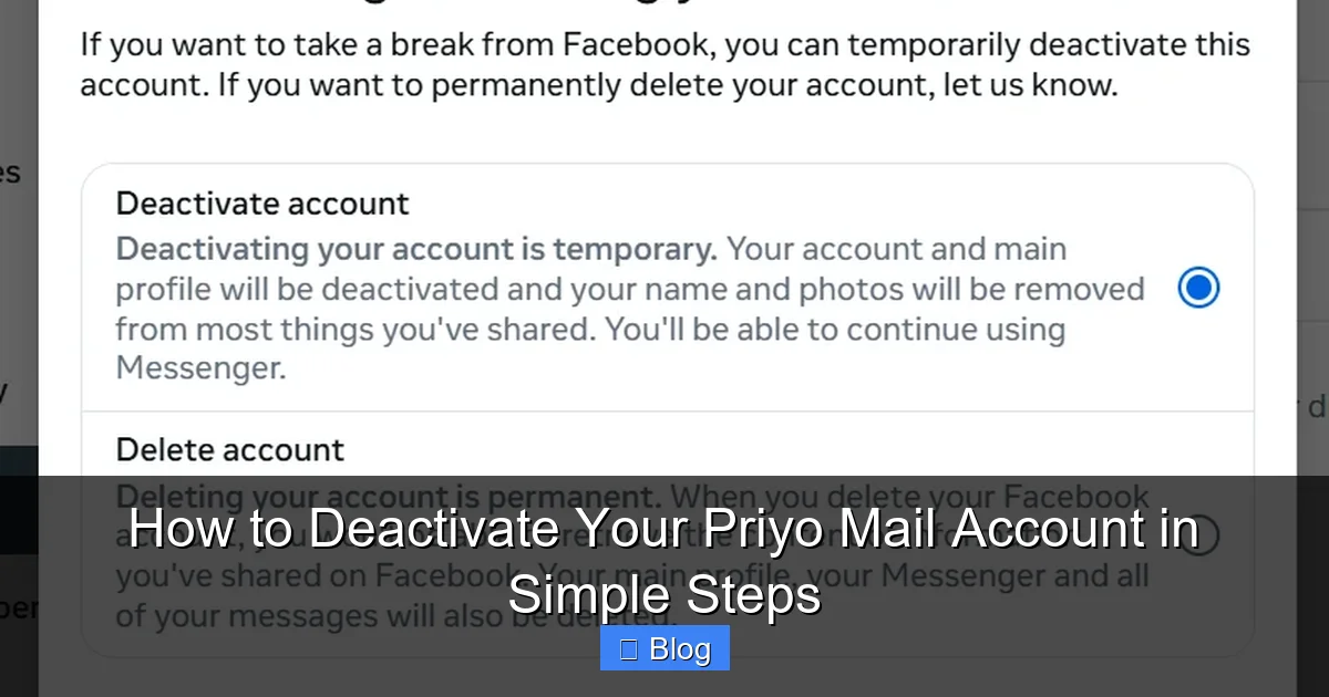How to Deactivate Your Priyo Mail Account in Simple Steps