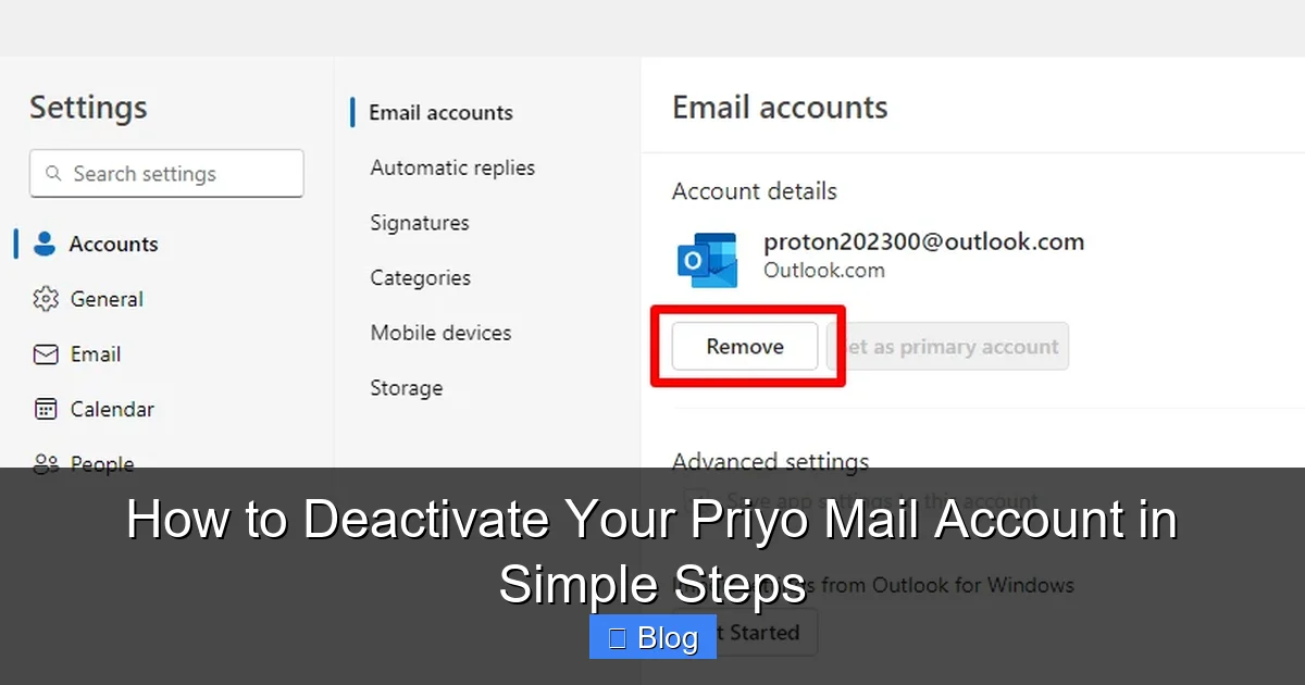 How to Deactivate Your Priyo Mail Account in Simple Steps