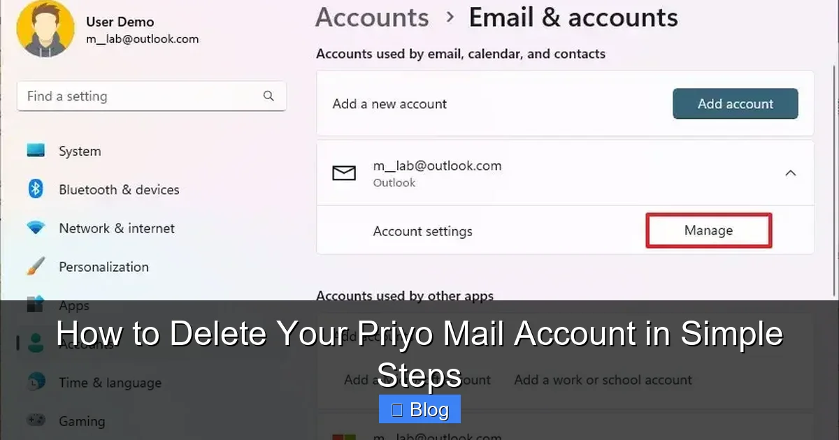 How to Delete Your Priyo Mail Account in Simple Steps
