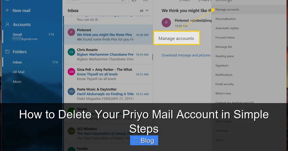 How to Delete Your Priyo Mail Account in Simple Steps