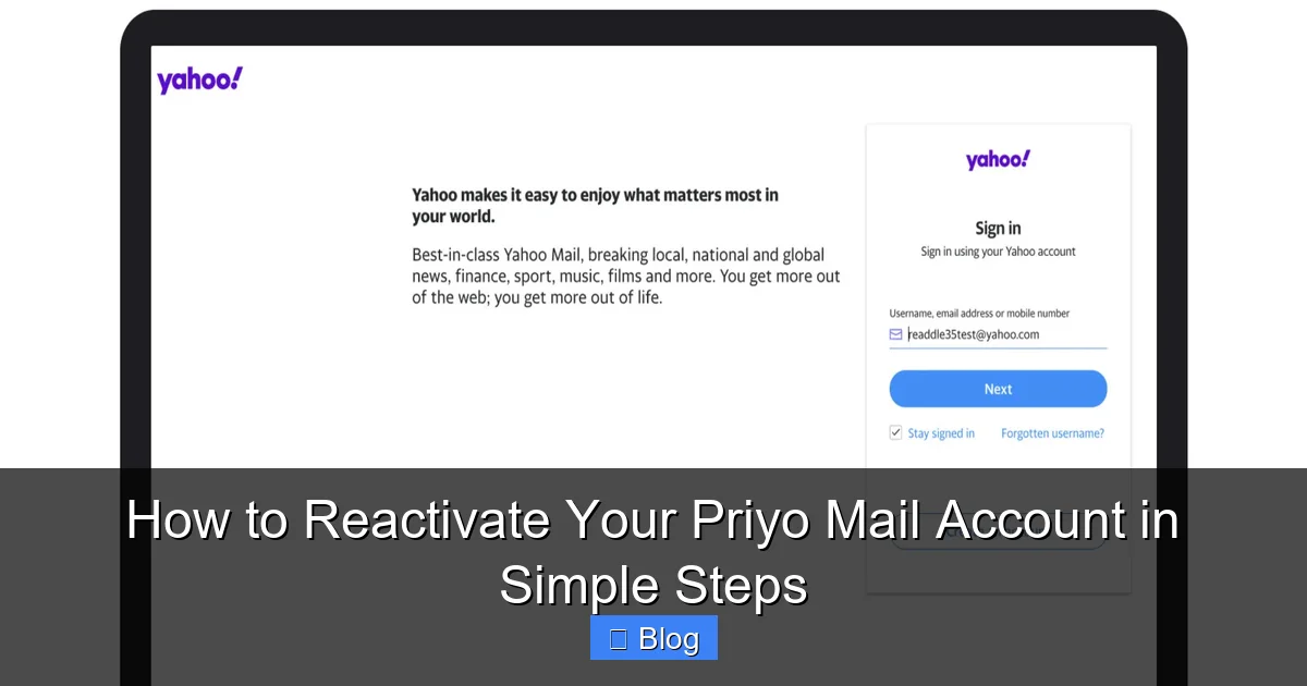 How to Reactivate Your Priyo Mail Account in Simple Steps