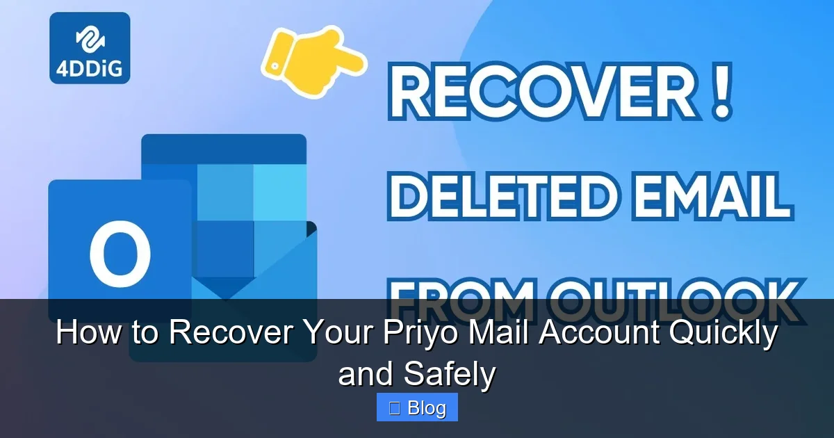 How to Recover Your Priyo Mail Account Quickly and Safely