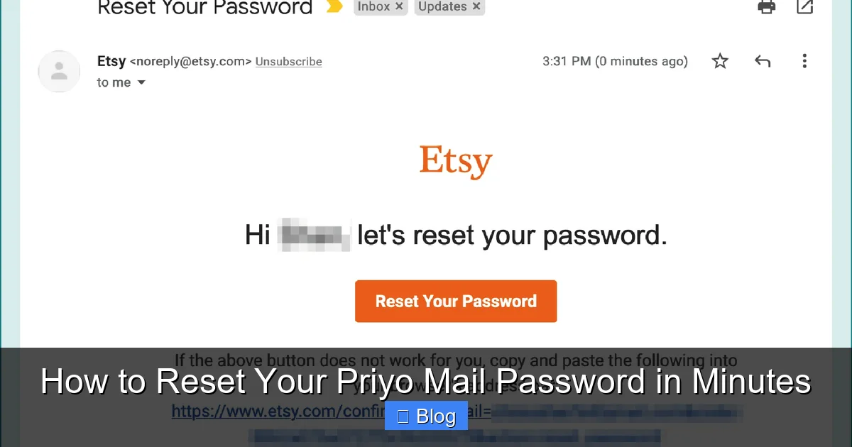 How to Reset Your Priyo Mail Password in Minutes
