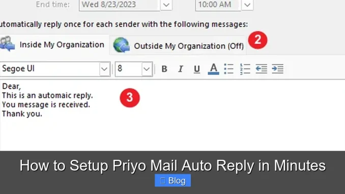 How to Setup Priyo Mail Auto Reply in Minutes