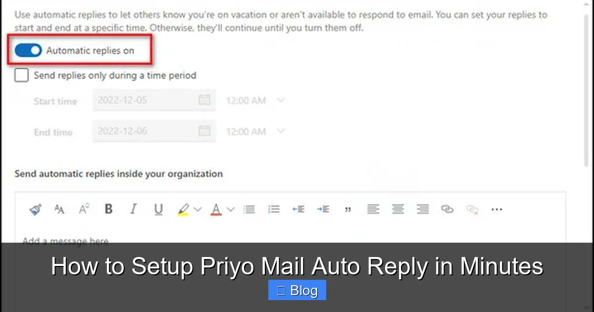 How to Setup Priyo Mail Auto Reply in Minutes
