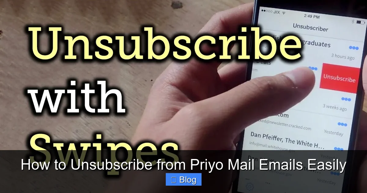 How to Unsubscribe from Priyo Mail Emails Easily