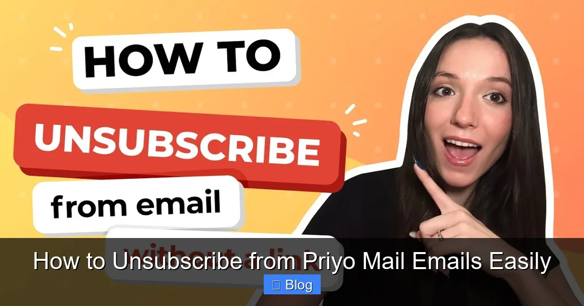 How to Unsubscribe from Priyo Mail Emails Easily