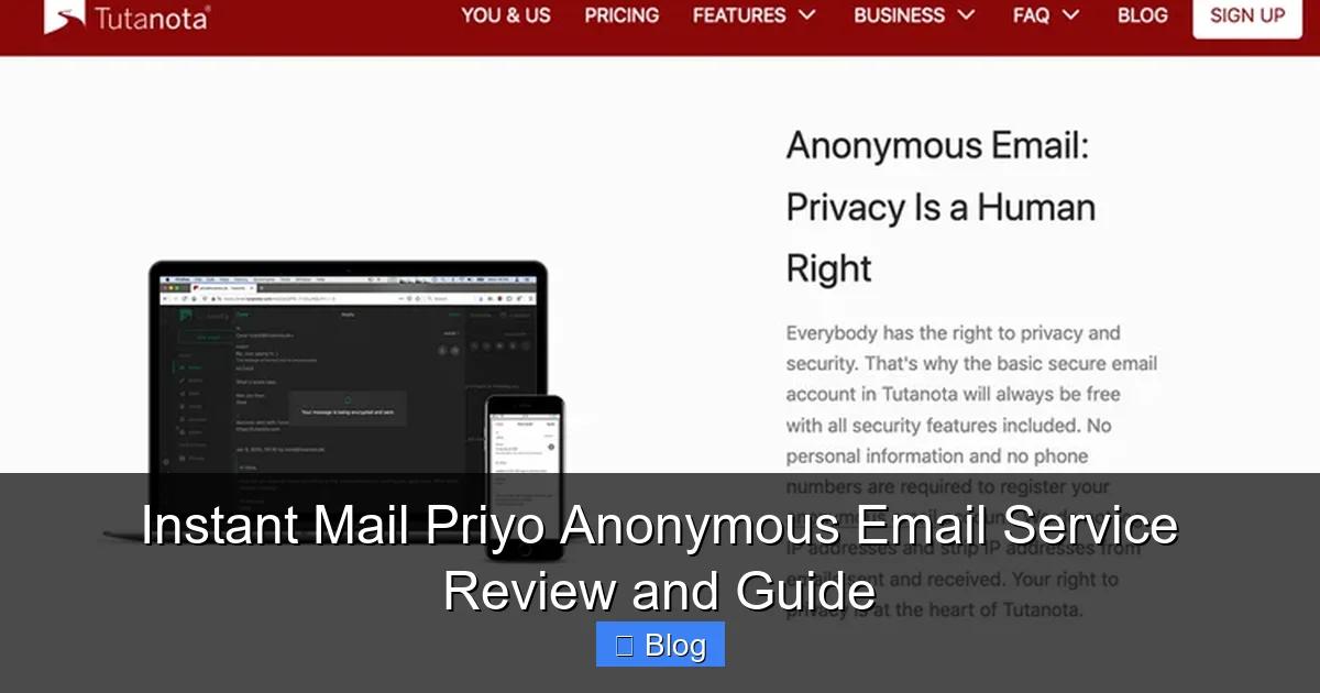 Instant Mail Priyo Anonymous Email Service Review and Guide
