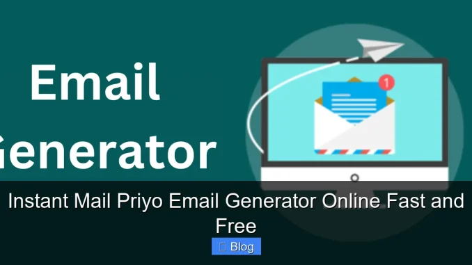 Instant Mail Priyo Email Generator Online Fast and Free