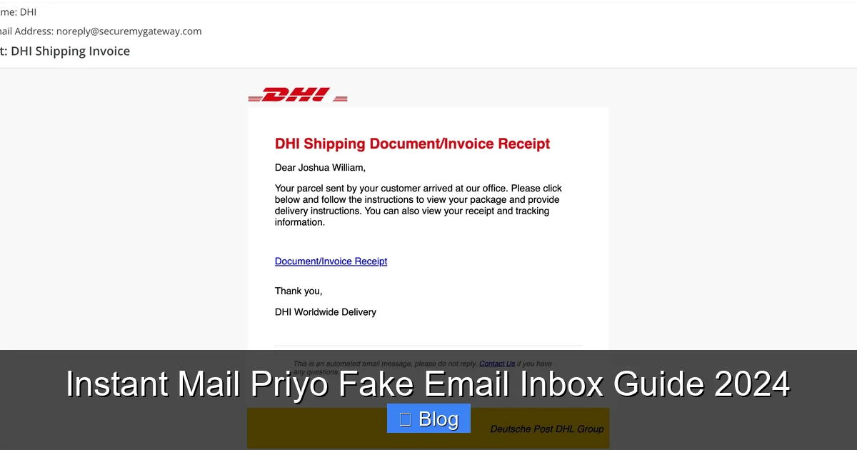 Instant Mail Priyo Fake Email Inbox Guide 2024