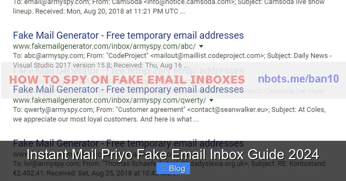 Instant Mail Priyo Fake Email Inbox Guide 2024