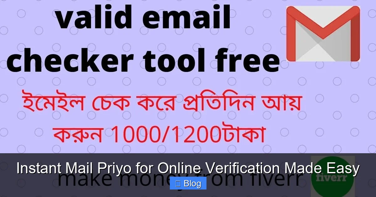 Instant Mail Priyo for Online Verification Made Easy