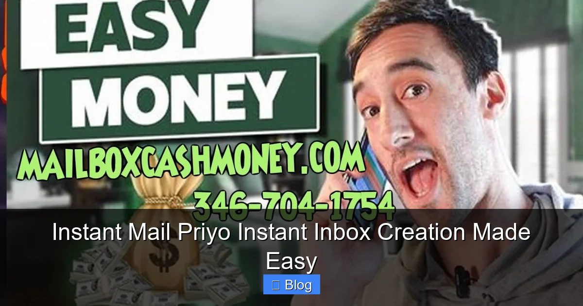 Instant Mail Priyo Instant Inbox Creation Made Easy