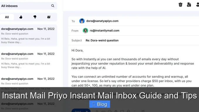 Instant Mail Priyo Instant Mail Inbox Guide and Tips