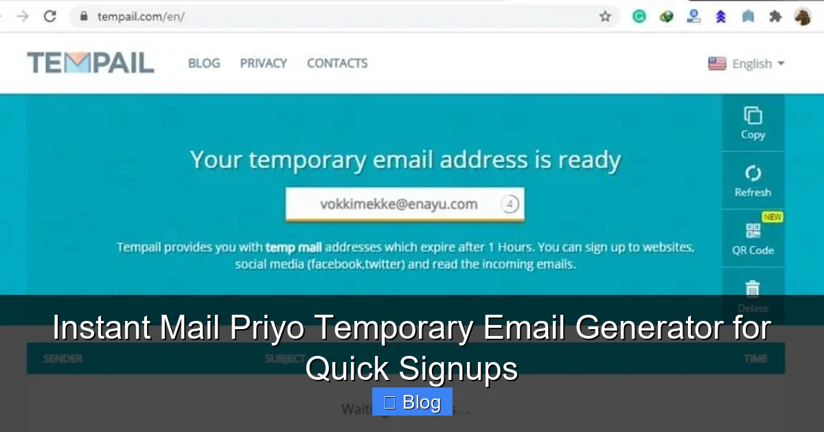 Instant Mail Priyo Temporary Email Generator for Quick Signups