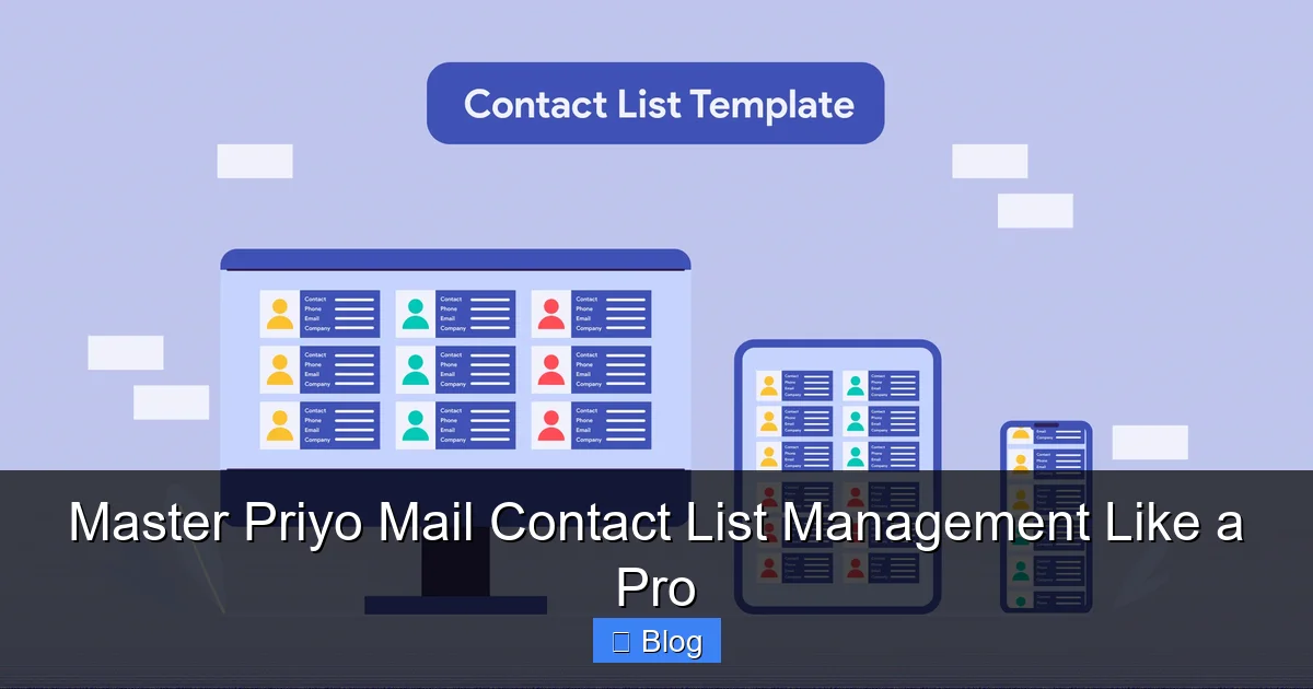 Master Priyo Mail Contact List Management Like a Pro