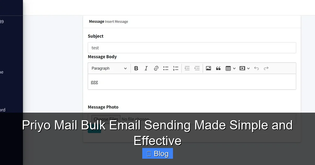 Priyo Mail Bulk Email Sending Made Simple and Effective