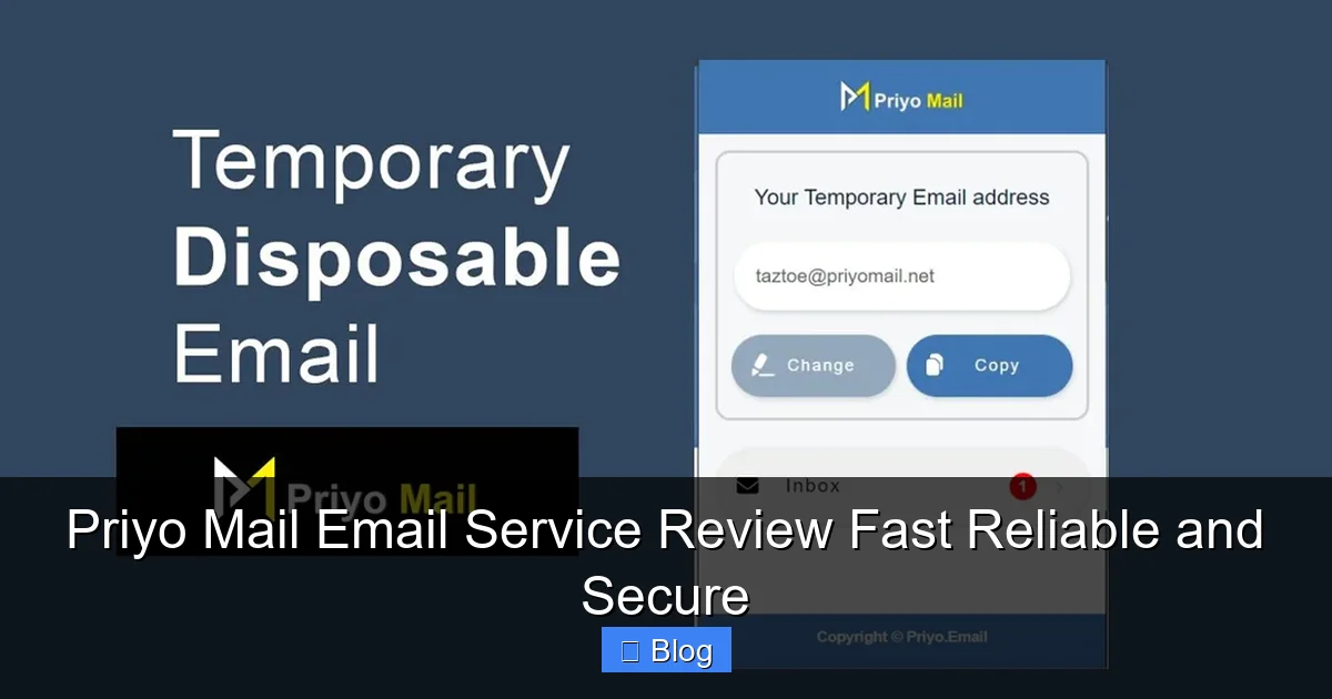 Priyo Mail Email Service Review Fast Reliable and Secure