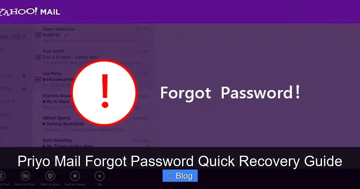 Priyo Mail Forgot Password Quick Recovery Guide