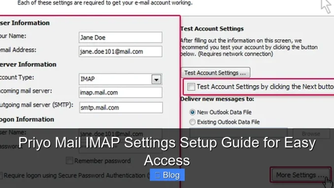 Priyo Mail IMAP Settings Setup Guide for Easy Access