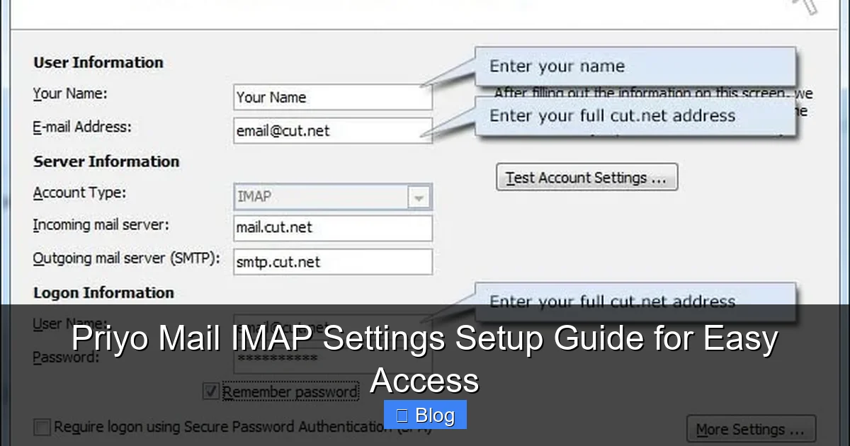 Priyo Mail IMAP Settings Setup Guide for Easy Access