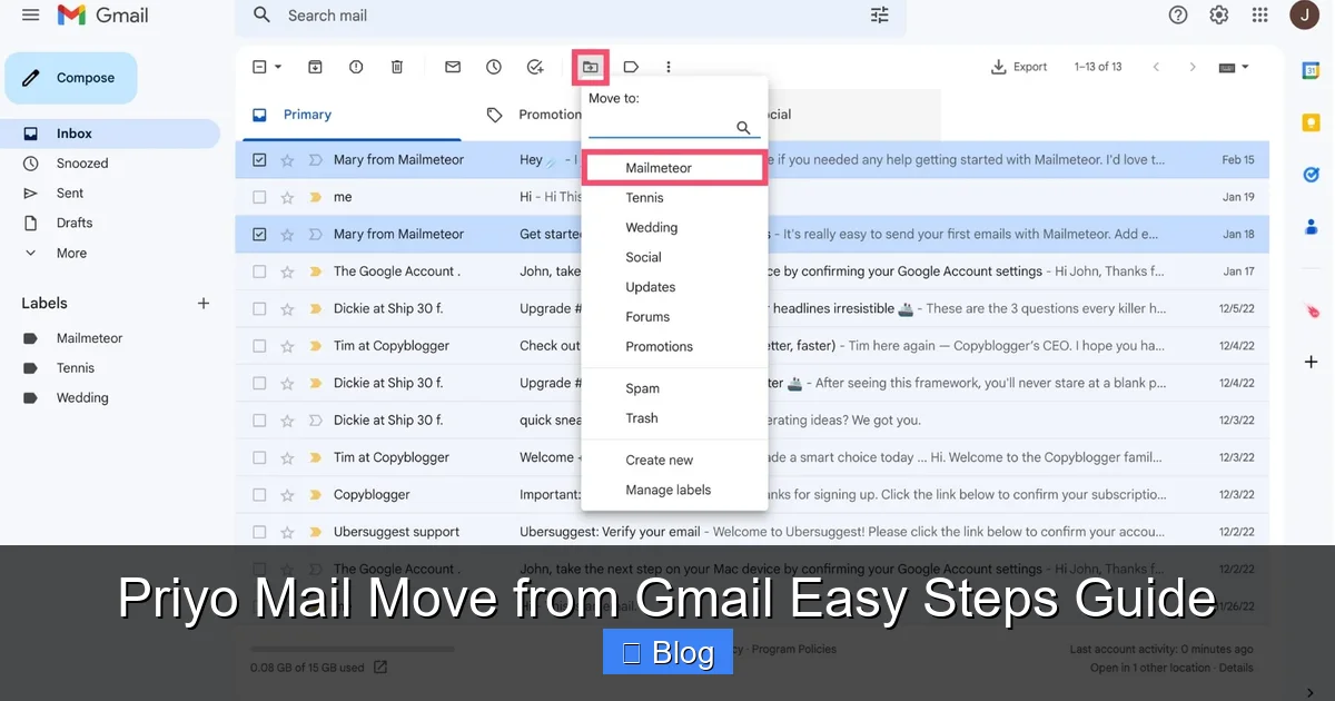 Priyo Mail Move from Gmail Easy Steps Guide