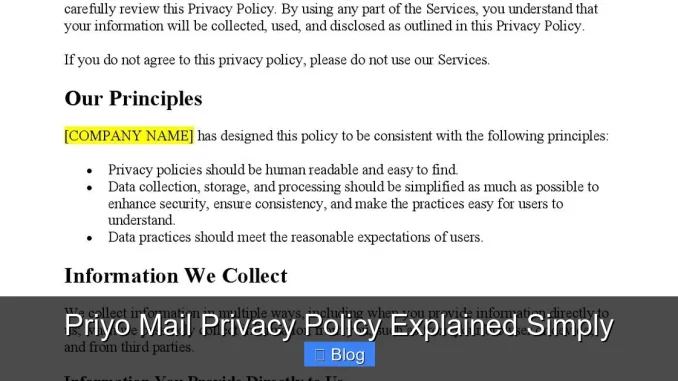 Priyo Mail Privacy Policy Explained Simply