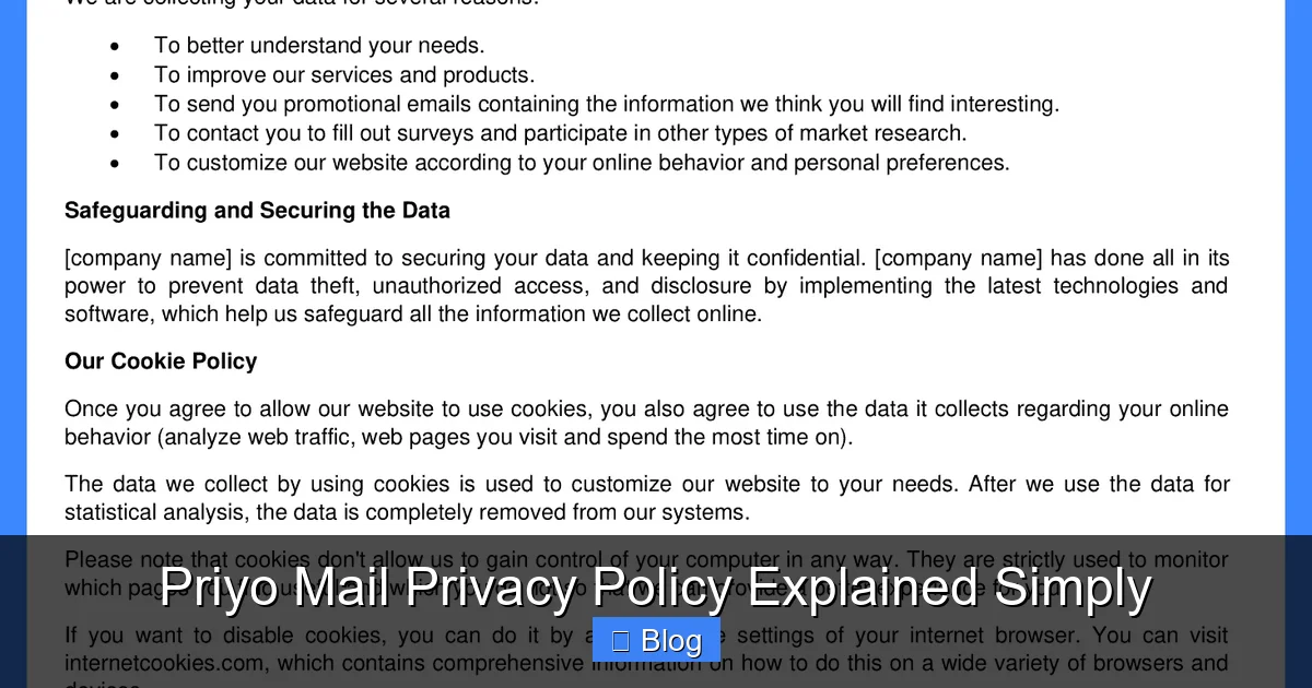 Priyo Mail Privacy Policy Explained Simply