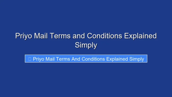 Priyo Mail Terms and Conditions Explained Simply