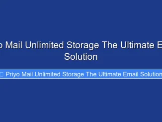 Priyo Mail Unlimited Storage The Ultimate Email Solution
