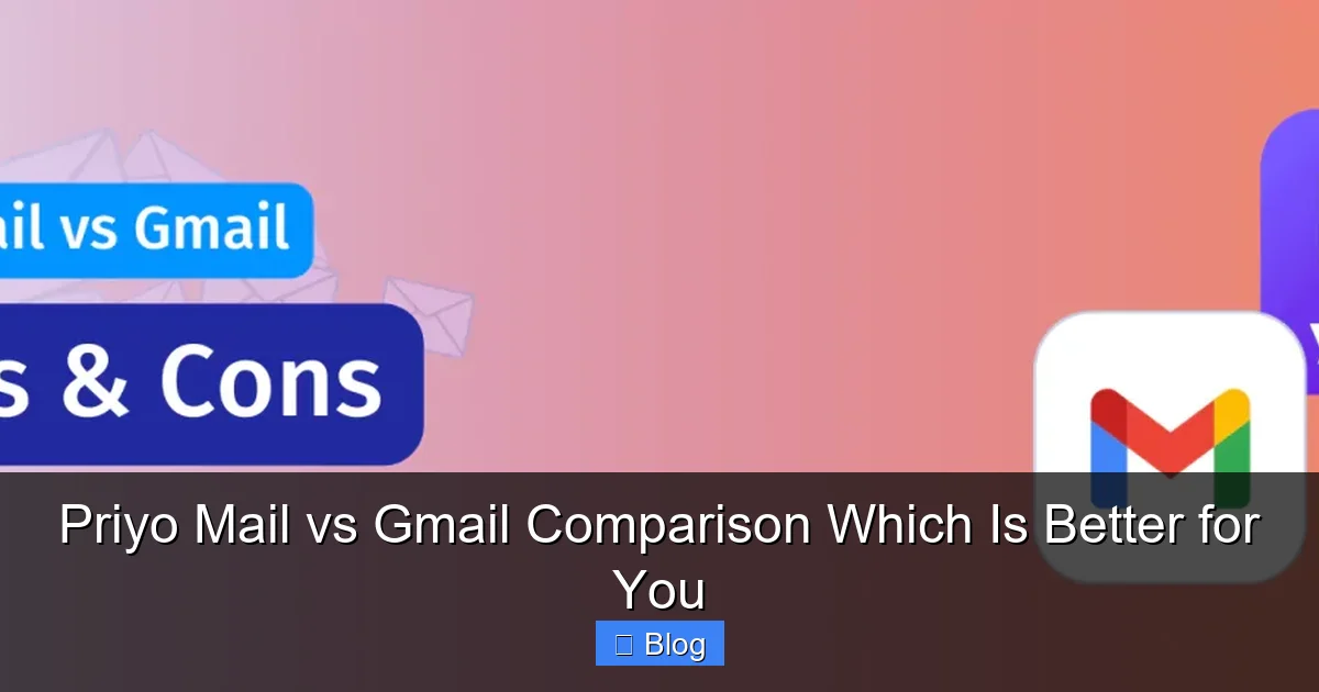 Priyo Mail vs Gmail Comparison Which Is Better for You