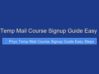 Priyo Temp Mail Course Signup Guide Easy Steps