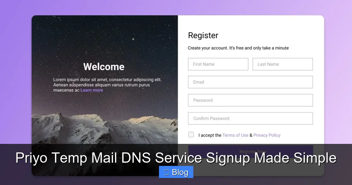 Priyo Temp Mail DNS Service Signup Made Simple