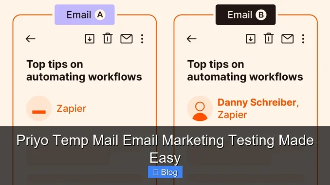 Priyo Temp Mail Email Marketing Testing Made Easy