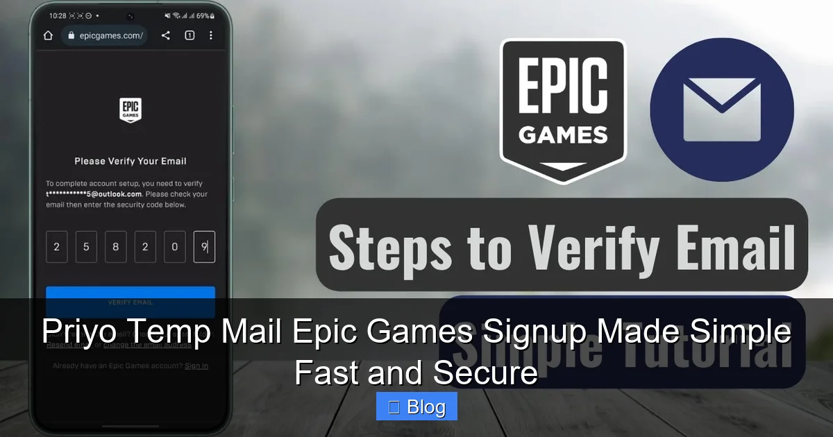 Priyo Temp Mail Epic Games Signup Made Simple Fast and Secure