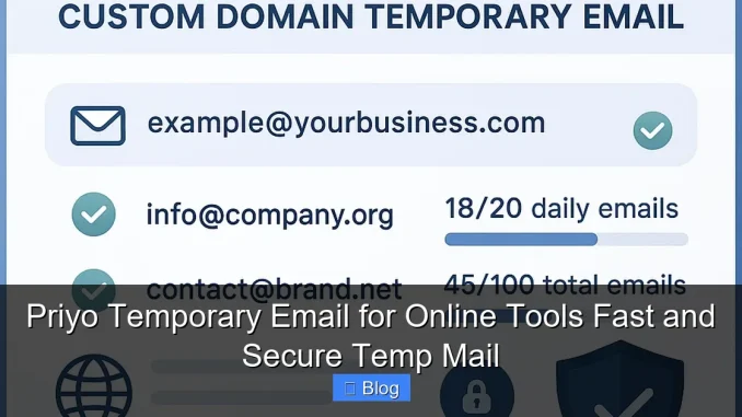 Priyo Temporary Email for Online Tools Fast and Secure Temp Mail
