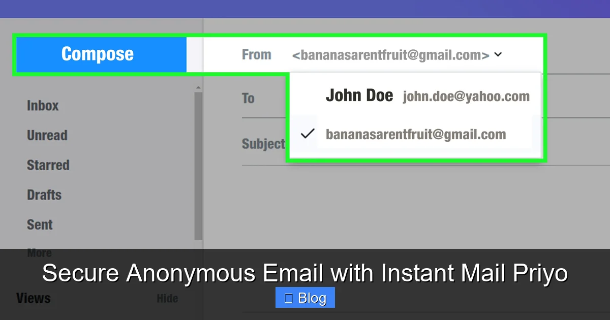 Secure Anonymous Email with Instant Mail Priyo